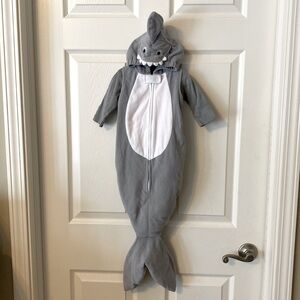 Carters Baby Shark Costume. Size 3 Months. Fleece outfit with gray cotton shirt.